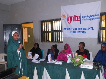Mariamoh Ajiri Shools IGNITE Club president present talks