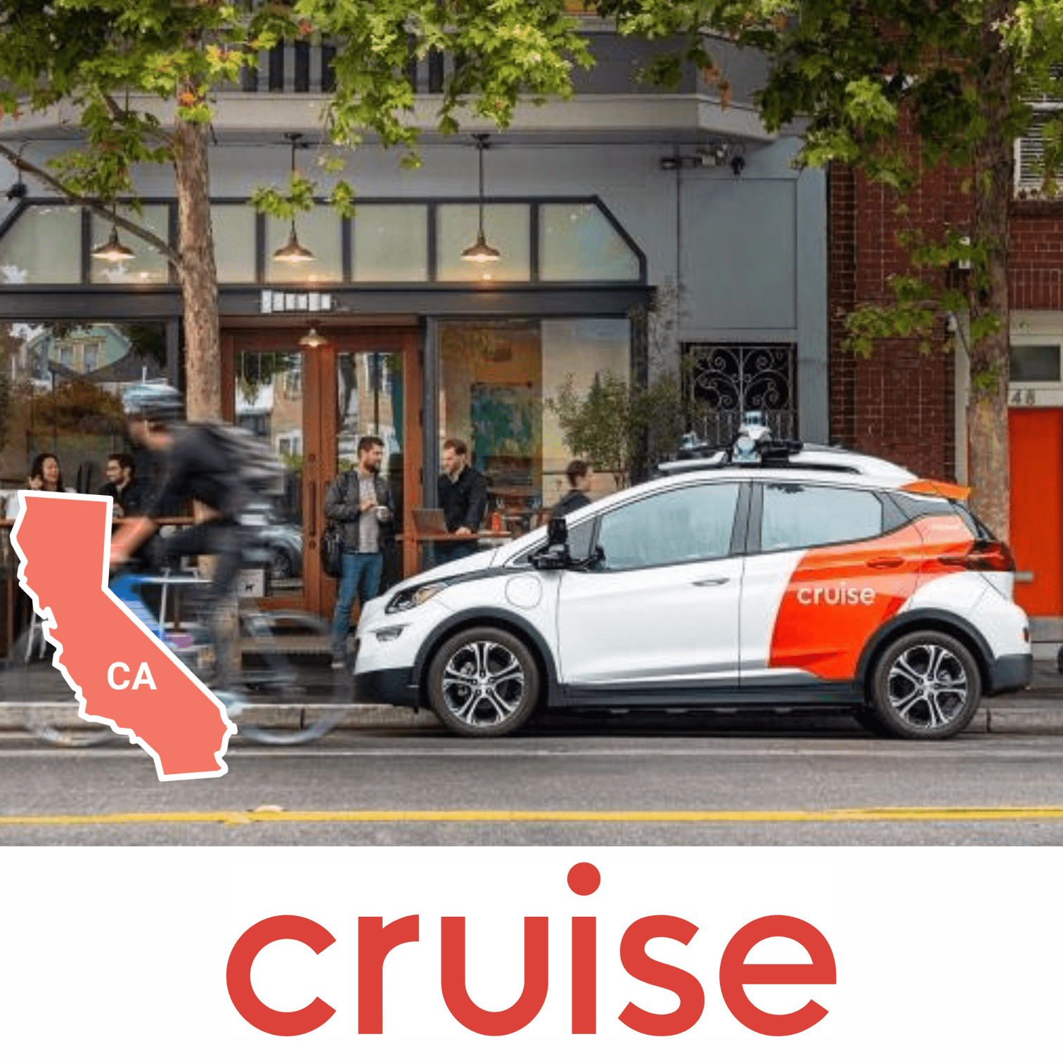 A self-driving Cruise car in Hayes Valley