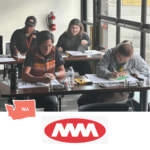 IGNITE Students working with Volunteers at Field Trip